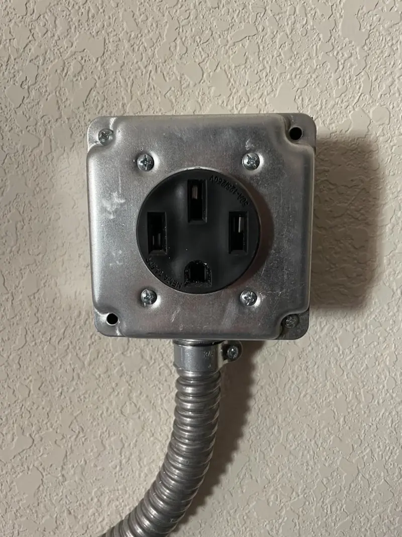 NEMA 14-50 outlet installed for Smart Home Electrical in Ormond-by-the-Sea